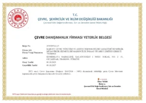 Çevre Danışmanlık Firması Yeterlilik Belgesi   Karçev